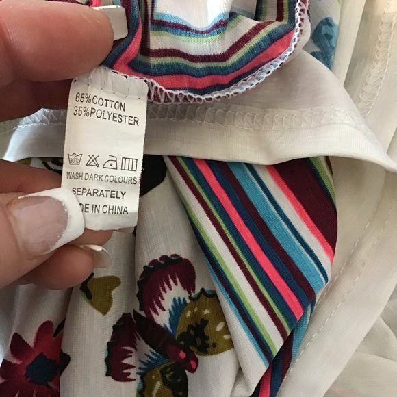 Womens Floral Butterfly Short Swimsuit Cover Up Dress Size Medium - Picture 4 of 4